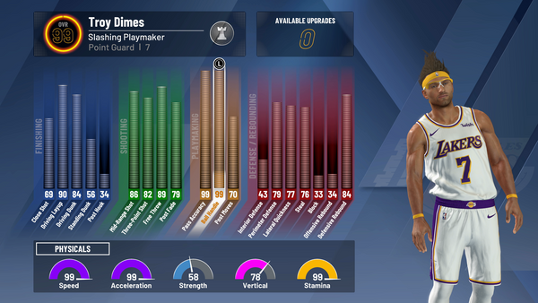 XBOX 99 SLASHING PLAYMAKER ALMOST MAX BADGES!! CHEAP SUPERSTAR 1 STACKED ACCOUNT!